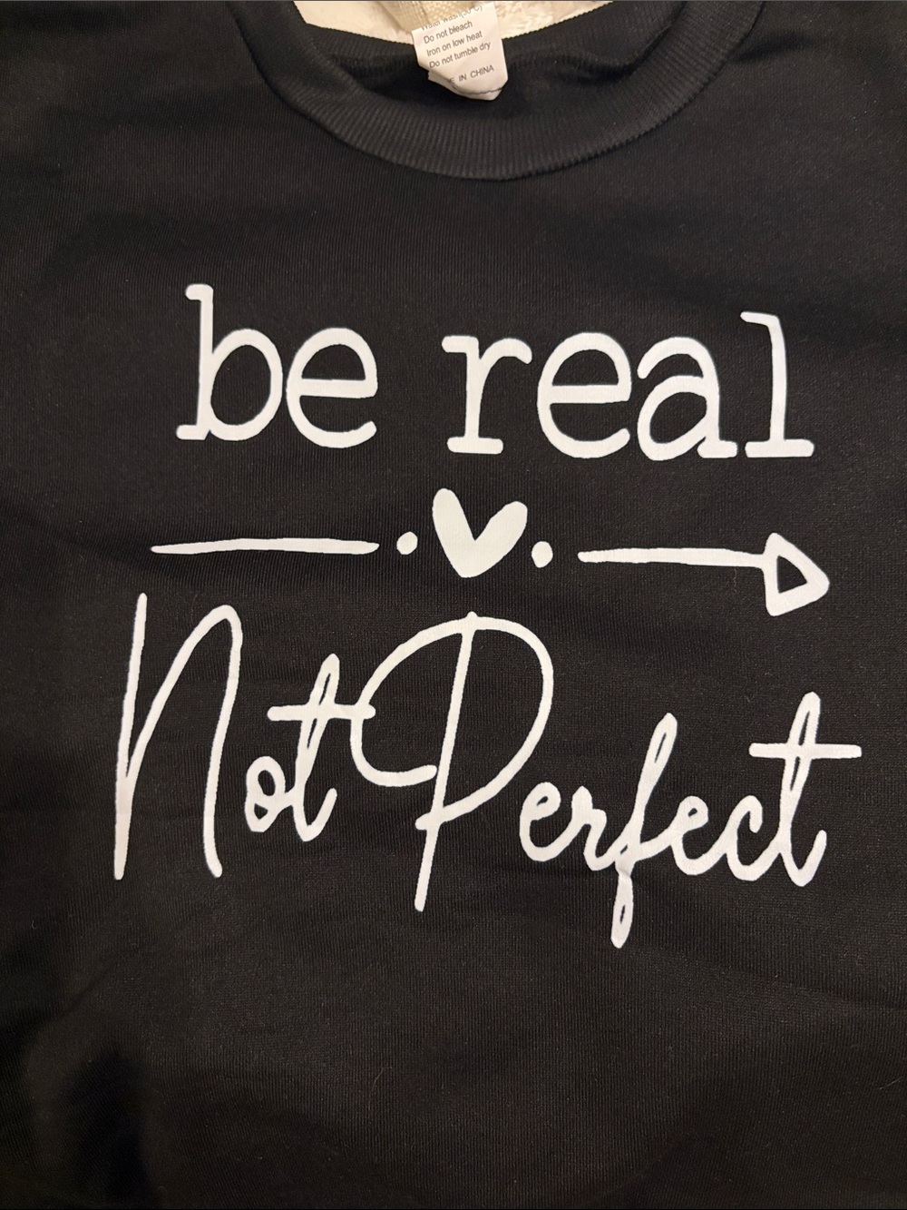 New ‘Be Real Not Perfect' Sweatshirt - Picture 4 of 7